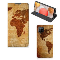 Samsung Galaxy A42 | Book Cover | Wereldkaart - thumbnail