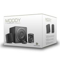 Wavemaster MOODY 2.1 luidsprekersysteem (65 Watt) actieve boxen gebruik voor TV/Tablet/Smartphone/PC zwart (66202) - thumbnail