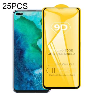 Voor Huawei Honor V30 25 PCS 9D Full Glue Full Screen Tempered Glass Film