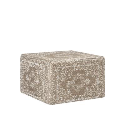 LABEL51 poef 'Vintage' 50x50x30 cm, kleur Army LABEL51 poef 'Vintage' 50x50x30 cm, kleur Army