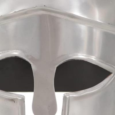 Soldatenhelm Grieks replica LARP staal zilverkleurig