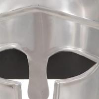 Soldatenhelm Grieks replica LARP staal zilverkleurig - thumbnail