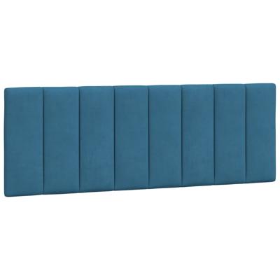Bed met matras fluweel blauw 160x200 cm