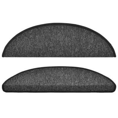 VidaXL Trapmatten 10 st 56x17x3 cm antraciet halfrond