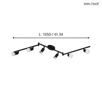 Eglo 6-lichts opbouwspotBuzz-Led - 32433 - thumbnail