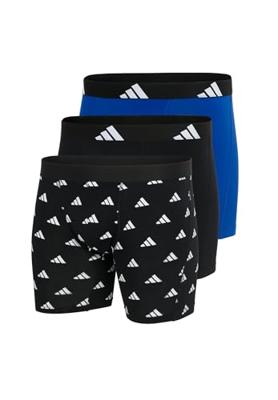Adidas Boxershorts flex cotton lang 3-pack blauw zwart