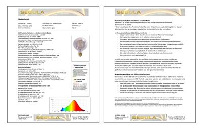 LED Globe lamp 6W 250 lumen 2000K E27 grijs dimbaar filament Segula