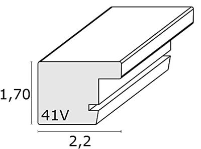 Deknudt Zwarte fotokader met rand in zilver 30x30 S41VK2