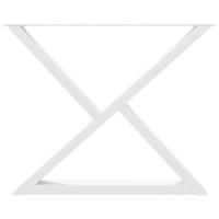 Eettafelpoten 2 st 90x(72-73,3) cm staal wit - thumbnail