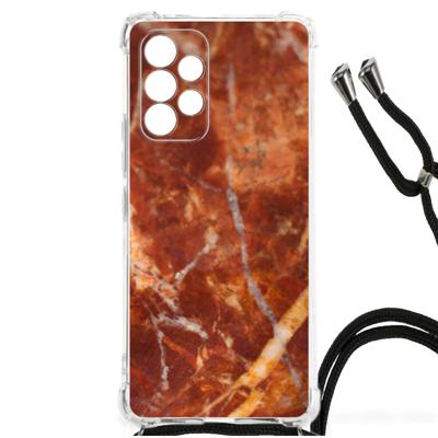 Samsung Galaxy A53 Anti-Shock Hoesje Marmer Bruin Samsung Galaxy A53 Anti-Shock Hoesje Marmer Bruin