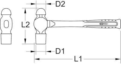 KS Tools 964.2103 9642103 Bankwerkershamer 595 g 310 mm 1 stuk(s)