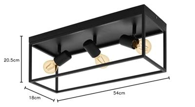 Eglo Zwarte plafondlampSilentina - 98333