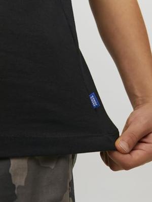 Kinder T-shirt 1-pack - ronde hals - Jongens ondershirt korte mouwen - Katoen - 128 - Zwart - 128 - 128 - 128 - 128 - 128 - 128 - 128 - 128