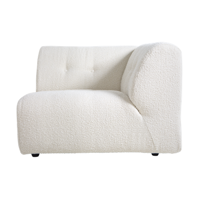 HKliving Vint bank right Boucle Cream