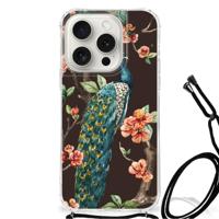 iPhone 15 Pro Case Anti-shock Pauw met Bloemen - thumbnail