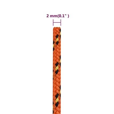 VidaXL Boottouw 2 mm 25 m polypropyleen oranje