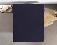 Dreamhouse Dubbel Jersey 220 gr. Hoeslaken Navy 160/180 x 200/220 cm - thumbnail