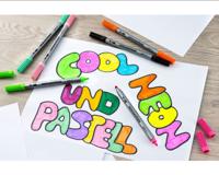 20 Duo viltstiften 2 en 3-4 mm Eberhard Faber assorti - thumbnail