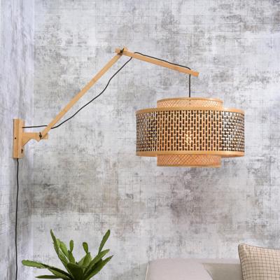 GOOD&MOJO Wandlamp 'Bhutan' Large, Ø50cm, Bamboe, kleur Naturel GOOD&MOJO Wandlamp 'Bhutan' Large, Ø50cm, Bamboe, kleur Naturel