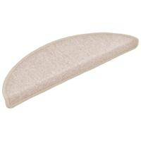 VidaXL Trapmatten 15 st 56x17x3 cm taupe halfrond - thumbnail