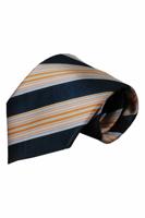 Alberto Vincelli Blauwe zijden stropdas Lecchi 01 - thumbnail