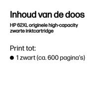 Originele inkt cartridge HP 62XL Zwart - thumbnail