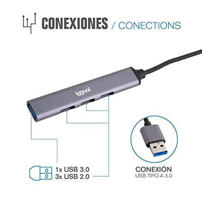 Hub USB iggual IGG318454