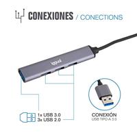 Hub USB iggual IGG318454 - thumbnail