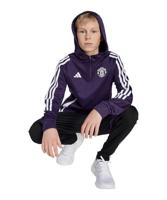 adidas Manchester United Track Hoodie 2025-2025 Kids Paars Wit - thumbnail