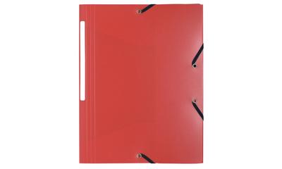 Exacompta elastomap A4, uit PP, 3 kleppen en elastiek rood