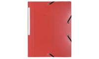 Exacompta elastomap A4, uit PP, 3 kleppen en elastiek rood - thumbnail