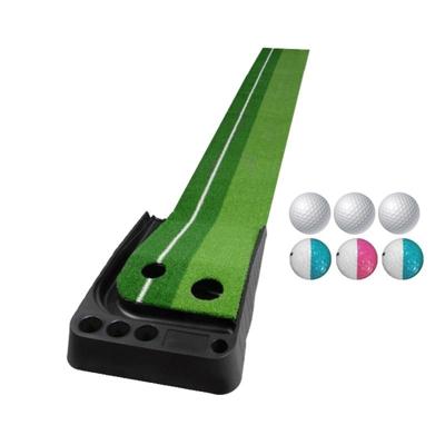 PGM Golf Putting Mat Push-Rod Trainer 3m met drie zachte ballen & drie Bicolor ballen zonder Auto bal terugkeer Fairway (groen) PGM Golf Putting Mat Push-Rod Trainer 3m met drie zachte ballen & drie Bicolor ballen zonder Auto bal terugkeer Fairway (groen)