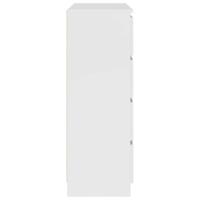 Dressoir 100x35x99 cm bewerkt hout wit - thumbnail