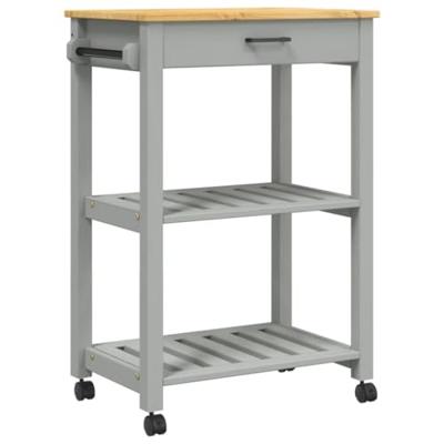 Keukentrolley MONZA 60x40x88,5 cm massief grenenhout