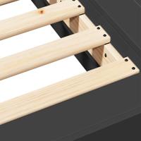 Bedframe massief hout zwart 200x200 cm - thumbnail