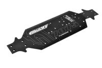 Team Corally - Chassis SWB - Swiss Made 7075 T6 - 3mm - Hard Anodised - Black - Made In Italy - Fits - Buggy - SWB Truck - 1pc - thumbnail