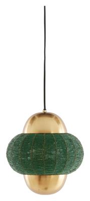 Light & Living Hanglamp 'Cetara' Kralen, 26cm, kleur Donkergroen/Brons