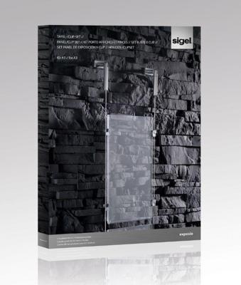 Sigel si-se110 presentatiesysteem exposio 2x acrylplaat a3, 8 clips