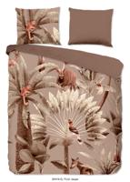 Good Morning Dekbedovertrek "bladeren en dieren" - Taupe - (140x200/220 cm) - Katoen - thumbnail