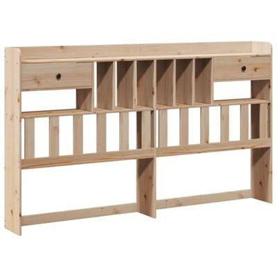 Hoofdbord met opbergruimte 75 cm massief grenenhout wasbruin Hoofdbord met opbergruimte 75 cm massief grenenhout wasbruin