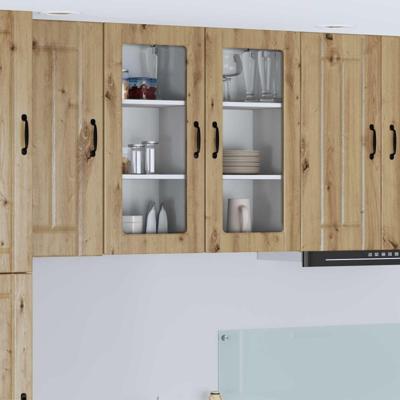 Keukenkast 2 pcs Artisan Eiken 40 x 31 x 80 cm Bewerkt hout