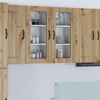 Keukenkast 2 pcs Artisan Eiken 40 x 31 x 80 cm Bewerkt hout - thumbnail