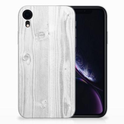 Apple iPhone Xr | Bumper Hoesje | White Wood Apple iPhone Xr | Bumper Hoesje | White Wood