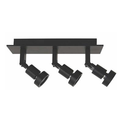 Artdelight Zwarte opbouwspotTech 3-lichts - PL TECH3 ZW