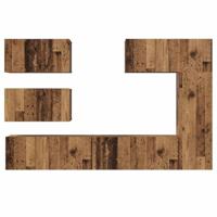Tv-meubelset 6 pcs Oud hout 30.5 x 30 x 90 cm Bewerkt hout - thumbnail