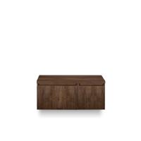 Frozen 3d Badmeubelset 100 cm - Greeplijst in kleur - Wastafel Onderkast - met Bovenblad Dark Oak - thumbnail