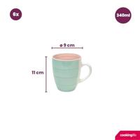 Cookinglife Mokken Pastel Harmony 340 ml - 6 Stuks - thumbnail