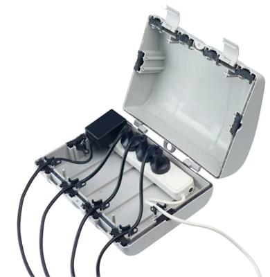 GAO 0393 Verdeelbox 6-voudig Grijs