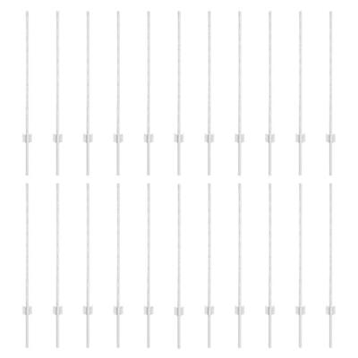 VidaXL Afrasteringspaal 22 pcs zilver 140 cm staal