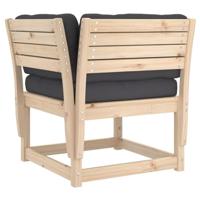 6-delige Loungeset met kussens massief grenenhout - thumbnail